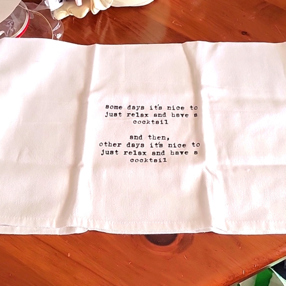 Second Naure White Tea Towel